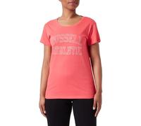 Russell Athletic S/S Camiseta de Cuello Redondo, Rojo, S para Mujer