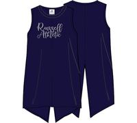Russell Athletic Scripted-Split Back Long Tank Tanque Superior, Azul Marino, M para Mujer
