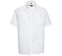 Russell Collection Camisa de Oxford de Manga Corta para Hombre (RW9389)