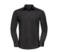 Russell Collection - Camisa de Popelina de Manga Larga para Hombre UTPC5725_2