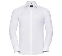 Russell Collection Camisa Formal Espiguilla de Manga Larga para Hombre (PC5991)