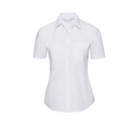 Russell Collection Mujer Manga Corta Fácil Cuidado Camiseta de Popelina XS-4XL