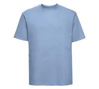 Russell de los Hombres súper Ringspun Clásico Camiseta - Corto Manga Casual tee - Cielo (M)