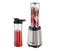 Russell Hobbs 23470-56 Mix & Go - Mini batidora, 300 W, sin BPA | Para Batidos y Smoothies para Llevar, 2 Botellas BPA Free de 600 ml, Inicio Automático, Piezas Aptas Lavavajillas