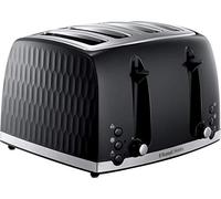 Russell Hobbs 26071 26071 - Tostadora de pan de abeja contemporánea con ranuras extra grandes y función de elevación alta, color negro