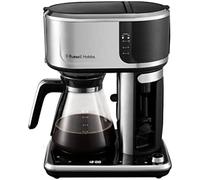 Russell Hobbs Cafetera de Goteo Attentiv, Jarra Cristal 1,25L, Filtro Extraíble, Táctil, Dispensación Automática, Vaporizador Leche, Cuchara Medidora, Programable, Acero Inoxidable, Plata - 26230-56