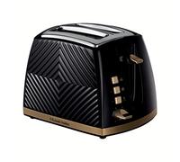 Russell Hobbs 26390 - tostador de 2 rebanadas, tostador de pan táctil con diseño 3D con ajustes congelados, cancelación y recalentamiento, 850 vatios, color negro