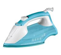 Russell Hobbs Plancha ropa vapor, 2400 W, golpe vapor 115 g/min, Light&Easy Brights Aqua, cerámica con acondicionador, vapor automático, depósito 240 ml, antical y antigoteo, vapor 35 g/min