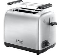 Russell Hobbs Adventure 24080-56 - Tostadora, 2 Ranuras Anchas, para 2 Rebanadas, Acero Inoxidable, Plata