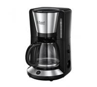 Russell Hobbs 24010-56 24010-56/RH Adventure-Cafetera Cepillado, 10 Tazas Grandes o 15 pequeñas, 1100 W, 1.25 litros, INOX Mate, Acero Inoxidable, Negro