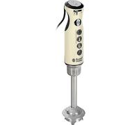 Russell Hobbs Batidora de Mano Retro - Cuchillas Acero Inoxidable, Vaso de 1L, 2 Velocidades, Piezas Lavables en Lavavajillas, sin BPA, Diseño Retro, Asa Ergonómica de Tacto Suave, Crema - 25232-56