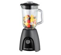Russell Hobbs Batidora de Vaso para batidos, zumos y papillas, vaso de cristal de 1,5 l, 2 velocidades con función Pulse, cuchillas de acero, sin BPA, 850 W max, Desire Matte Charcoal 27121-56