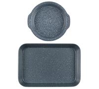 Russell Hobbs COMBO-7557A - Juego de moldes para asar y pasteles, bandejas antiadherentes de acero al carbono, laterales altos y profundos, sin PFOA, fácil limpieza, juego de cocina, colección