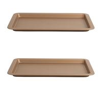 Russell Hobbs COMBO-8123 Juego de bandejas para hornear Opulence - Juego de 2 bandejas para horno, hoja para horno antiadherente de 37 cm, utensilios de repostería de acero al carbono, libre de PFOA