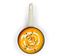 Russell Hobbs Côte Ceramic Cazo de 18 cm - Cuerpo de aluminio forjado con revestimiento antiadherente sin PFAS, mango de tacto suave, tapa de vidrio con salida de vapor, compatible con inducción