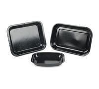 Russell Hobbs CW20701AR Juego De Bandejas De Horno Con 3 Piezas, 38/36/26 cm,De Esmalte Vítreo,Fáciles De Limpiar, Aptas Para Horno De Hasta 230 °C, De Acero Al Carbono