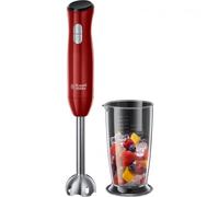 Russell Hobbs Batidora de Mano Desire - Cuchillas Acero Inoxidable, Vaso de 0,5L, 2 Velocidades, Función Pulse, Piezas Lavables en Lavavajillas, Rojo - 24690-56