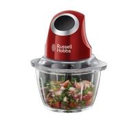 Russell Hobbs 24660-56/RH Desire-Picadora Apta para Todos los Tipos de Alimentos, 200 W, Cuchilla de Acero Inoxidable, 0.5 litros, Plástico Vidrio, Rojo, Ref. 24660-56