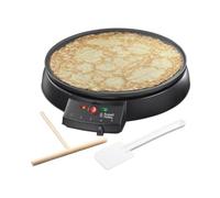 Russell Hobbs Fiesta - Crepera (1200 W, Acero Inoxidable, Diámetro de 30 cm, Negro, 2 Accesorios) - ref. 20920-56