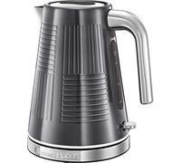 Russell Hobbs Geo Steel - Hervidor de agua (eléctrico, 1.7 litros, acero inox, 2400 W) color gris metálico