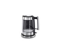 Russell Hobbs Hervidor de Agua Eléctrico Elegance - 1,7 litros, 2200W, Diseño de Cristal, Iluminación Azul, Filtro Extraíble, Base de 360°, Detalles en Acero Inoxidable, Plata - 23830-70