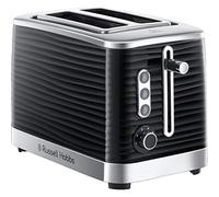 Russell Hobbs Inspire 24371 - Tostadora de 2 rebanadas (ranuras extra anchas, alta función de elevación, 6 niveles de bruñido, función congelada/cancelación/recalentamiento con iluminación LED azul,