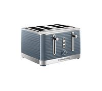 Russell Hobbs Inspire - Tostadora de 4 rebanadas (ranuras extra anchas, función de elevación alta, 6 niveles de dorado, función congelada/cancelación/recalentamiento con iluminación LED azul, 1800 W,