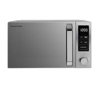 Russell Hobbs Microondas digital de 23 litros de acero inoxidable de 900 W con 8 menús de cocción automática y función de descongelación, 5 niveles de potencia, temporizador integrado, puerta de