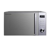 Russell Hobbs Microondas digital de cama plana de 23 L con 800 W de potencia, 8 menús de cocción automática, función de descongelación y bloqueo infantil en plata, RHFM2365S
