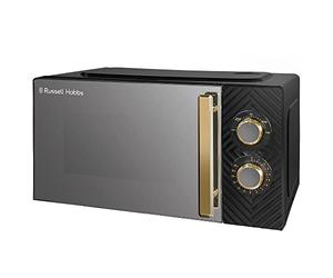 Russell Hobbs - Microondas manual de 17 litros y 700 W, color negro, con diseño de ranura, 5 niveles de potencia, temporizador integrado y función de descongelación, fácil de limpiar RHMM723B