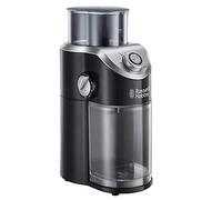 Russell Hobbs Molinillo de Café Eléctrico Classics - 3 Ajustes de Molienda: Fino, Medio y Grueso, Capacidad 100 g, 12 Tazas, Recepiente Extraíble y Lavable, Indicador LED Encendido, Negro - 23120-56