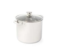 Russell Hobbs Olla Classic Collection de 24 cm: acero inoxidable, tapa de vidrio templado con ventilación de vapor, 9 litros de capacidad, acabado espejo, fácil de limpiar, para sopas, guisos y curry
