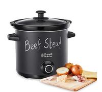 Russell Hobbs Olla de Cocción Lenta Chalkboard - Capacidad 3,5 L, 4 Raciones, 3 Temperaturas, Cazuela de Cerámica, Fácil Limpieza, Tapa Cristal, Cuerpo con Revestimiento de Pizarra, Negro - 24180-56