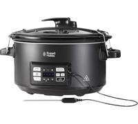 Russell Hobbs Olla de Cocción Lenta Sous Vide - Olla 3 en 1: Cocinar al Vacío, Cocción Lenta y Medidor Temperatura, Pantalla Digital LED, 6 Raciones, Recipiente Extraíble de Cerámica, Negro - 25630-56