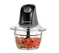 Russell Hobbs Picadora de Alimentos, para verduras, fruta, carne, ajo, cebolla, cuenco de 1 l, apto lavavajillas, 2 velocidades, cuchillas de acero inoxidable, 350 W max, Desire Matte Charcoal 27130