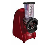 Russell Hobbs Picadora Slice & Go - 3 Accesorios: Cortar en Rodajas, Tiras Gruesas y Rallar, Discos de Corte de Acero Inoxidable, Espacio Para Guardar los Accesorios, Fácil Limpieza, Rojo - 22280-56