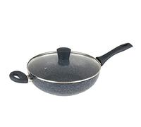 Russell Hobbs RH00852 Nightfall Stone Wok, antiadherente, fácil de limpiar, sin PFOA, revestimiento de piedra Xylan, apto para lavavajillas, asas suaves al tacto, 28 cm, mármol azul