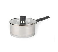 Russell Hobbs RH01163EU Cazo Con Tapa De La Colección Excellence, 18 cm, De Acero Inoxidable Y Acabado Con Pulido Espejo, Apto Para Placas De Inducción Y Lavavajillas, Tapa De Vidrio, Libre De PFOA