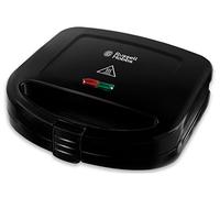 Russell Hobbs Sandwichera Classics - 2 Porciones, Revestimiento Antiadherente, Fácil Limpieza, Indicador Luminoso, Asas con Pestaña de Cierre, 700 W, Negro - 24520-56