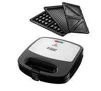 Russell Hobbs Sandwicheras [3 en 1: gofrera, tostadora, grill] Fiesta (750 W, placas antiadherente aptas para lavavajillas, accesorios disponibles (no incluidos): cake pop, donut, churros) 24540-56