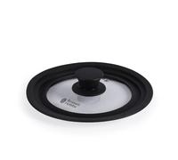 Russell Hobbs Tapa universal de cacerola, vidrio templado con ventilación de vapor, se adapta a sartenes de 16 cm, 18 cm, 20 cm y ollas inteligentes con clip, juegos de sartenes, utensilios de cocina