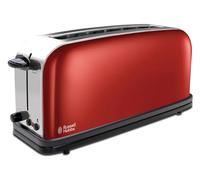 Russell Hobbs Tostadora Colours Plus – 1 ranura larga (2 rebanadas), bandeja recogemigas, rojo