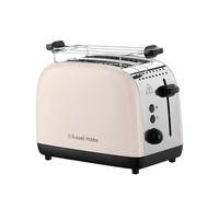 Russell Hobbs Tostadora de 2 Rebanadas [1100W] Colours Plus Jazmín (Ranuras Anchas, 6 Niveles, Descongelar, Recalentar, Cancelar, Acero Inoxidable, Elevación Alta, Calienta Panecillos) 26930-56
