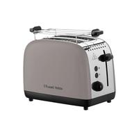 Russell Hobbs Tostadora de 2 Rebanadas [1100W] Colours Plus Moca (Ranuras Anchas, 6 Niveles Tostado, Descongelar, Recalentar, Cancelar, Acero Inoxidable, Elevación Alta, Calienta Panecillos) 26931-56