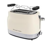 Russell Hobbs Tostadora de 2 Rebanadas [900W] Hanley Jazmín (Vintage, Ranuras Anchas, 6 Niveles Toastado, Detalles Pulidos, Calientapanecillos, Recogemigas, Función Levantar y Ver) 28650-56