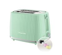 Russell Hobbs Tostadora Eden 27374 2 rebanadas (6 niveles de oro, función de elevación elevada, funciones de congelación, calentamiento, cancelación, bandeja extraíble de 800 W, pistachos)