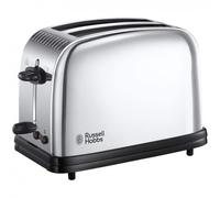 Russell Hobbs Tostadora Victory - 2 Ranuras Cortas y Anchas, Tostador para 2 Rebanadas, Bandeja Recogemigas, Función Cancelar, Descongelar y Extraelevación, Acero Inoxidable, Plata - 23311-56