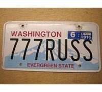 Russell Wilson Washington 777Russ - Placa de matrícula de 6 x 12 pulgadas