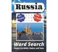 Russia Word Search Puzzle Book: Word Searches with Easy-to-Read Print about Russia, its culture, traditions, landscapes, and More | 6x9 inches, 110 ... for Celebrations, Vacation, and Holidays.
