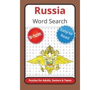 Russia Word Search Puzzle Book: Word Searches with Easy to Read Print about Russia, landmarks, historic locations, and more | 6x9 inches, 110 pages | ... Gift for Vacations, Holidays and Free Times